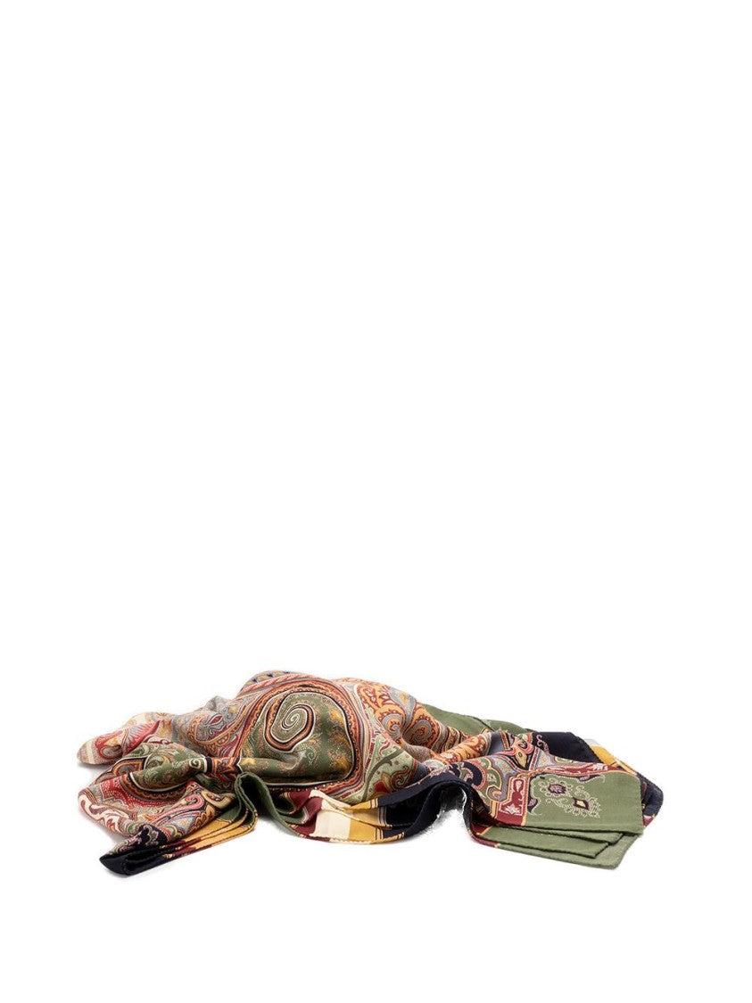 Etro Wool And Silk Shawl With Print