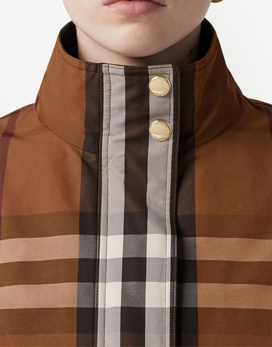 Burberry Ayton Check Pattern Zip-Up Jacket