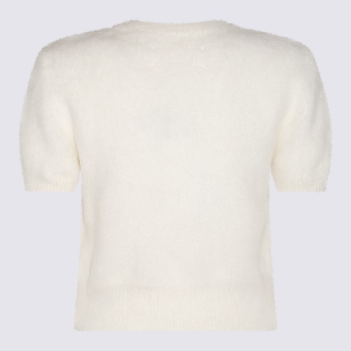 Maison Margiela Short-Sleeve Minimalist Sweater With Soft Texture