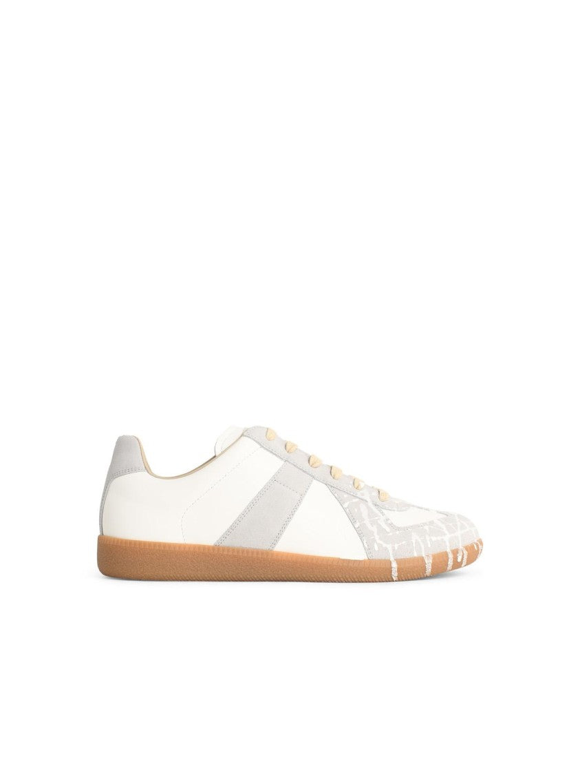 Maison Margiela 'Replica' White Leather Sneakers