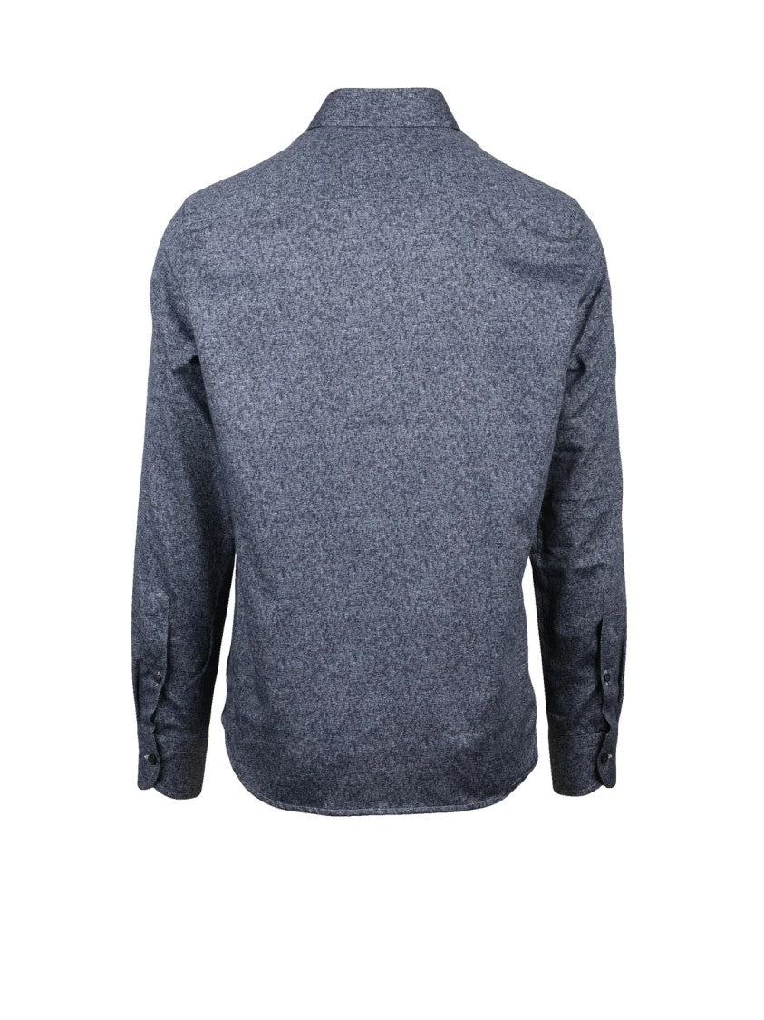 Sonrisa Textured Heathered Cotton Shirt With Classic Button-Up Design
