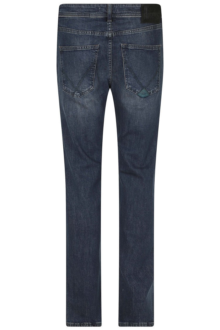 Roy Roger's Dark Blue Newman Straight-Leg Cotton Jeans