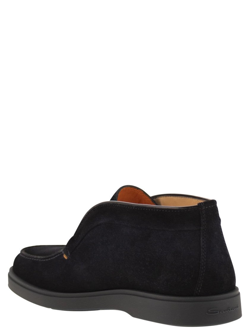 Santoni Suede Leather Desert Boot