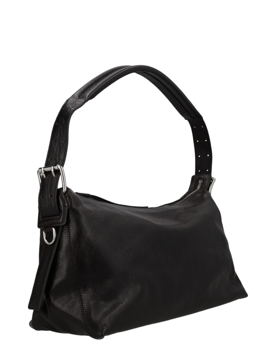 Lemaire Belted Baguette Elongated Leather Shoulder Bag