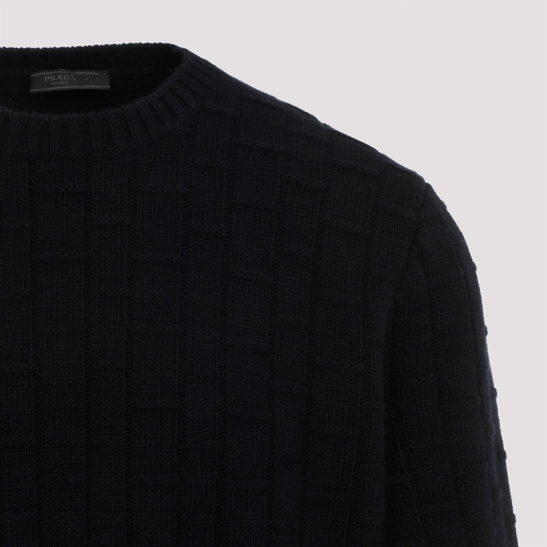 Prada Blue Wool Crewneck Pullover