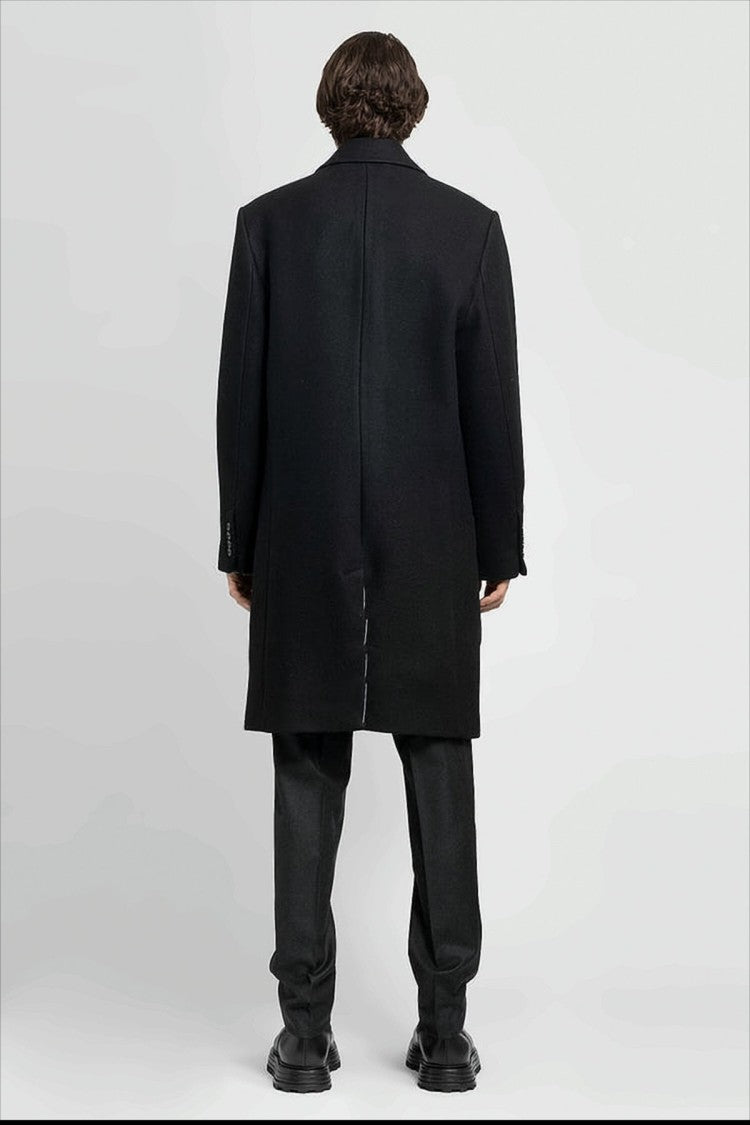 Ami Paris Tailored Two-Button Wool Coat With Notched Lapel