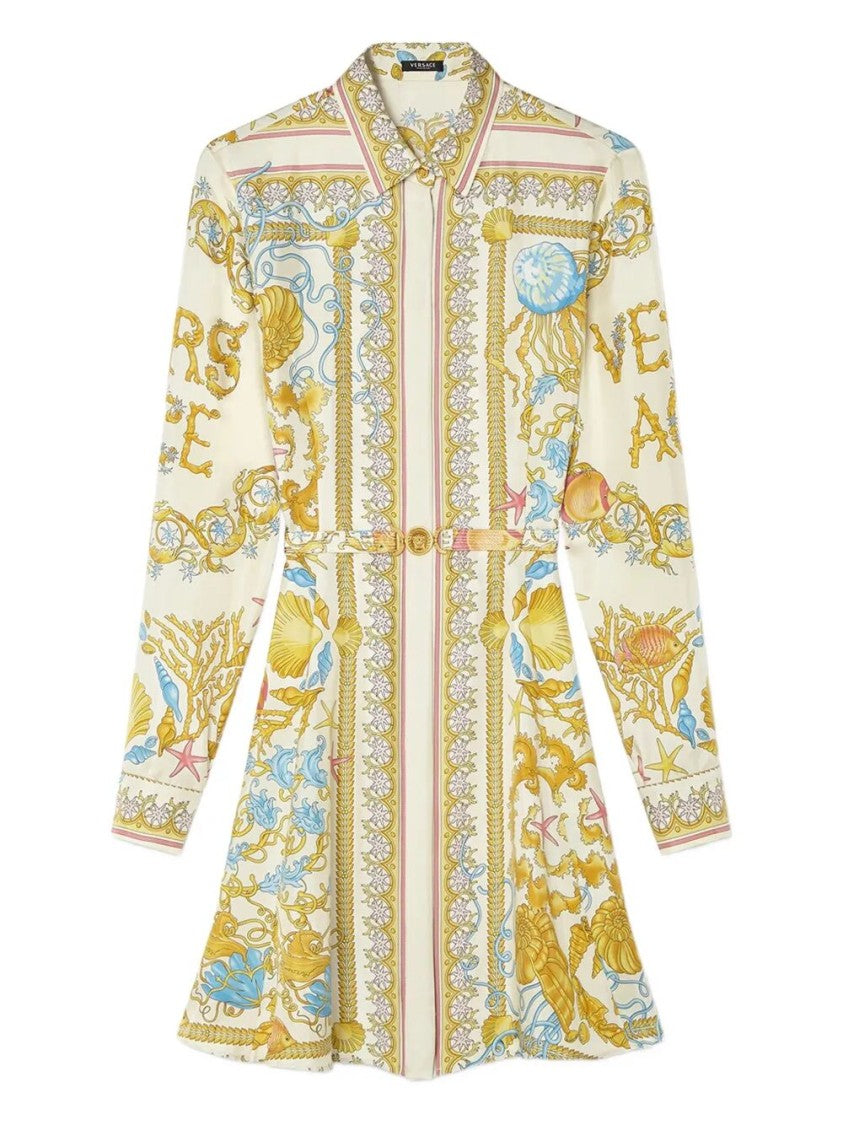Versace `Underwater Barocco Foulard` Dress