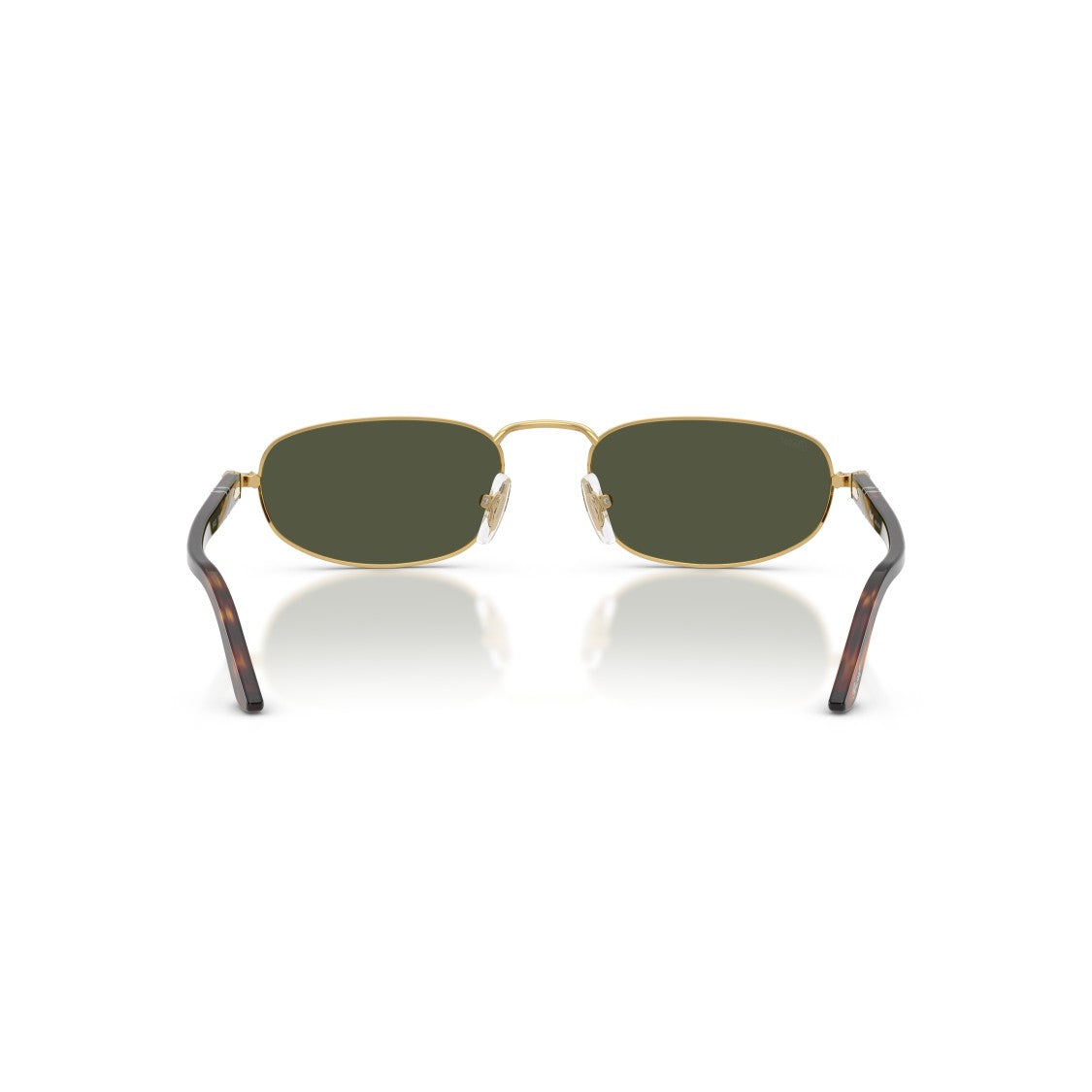 Persol 0Po1028s Rectangular Gold Frame Sunglasses With Tortoiseshell Temples