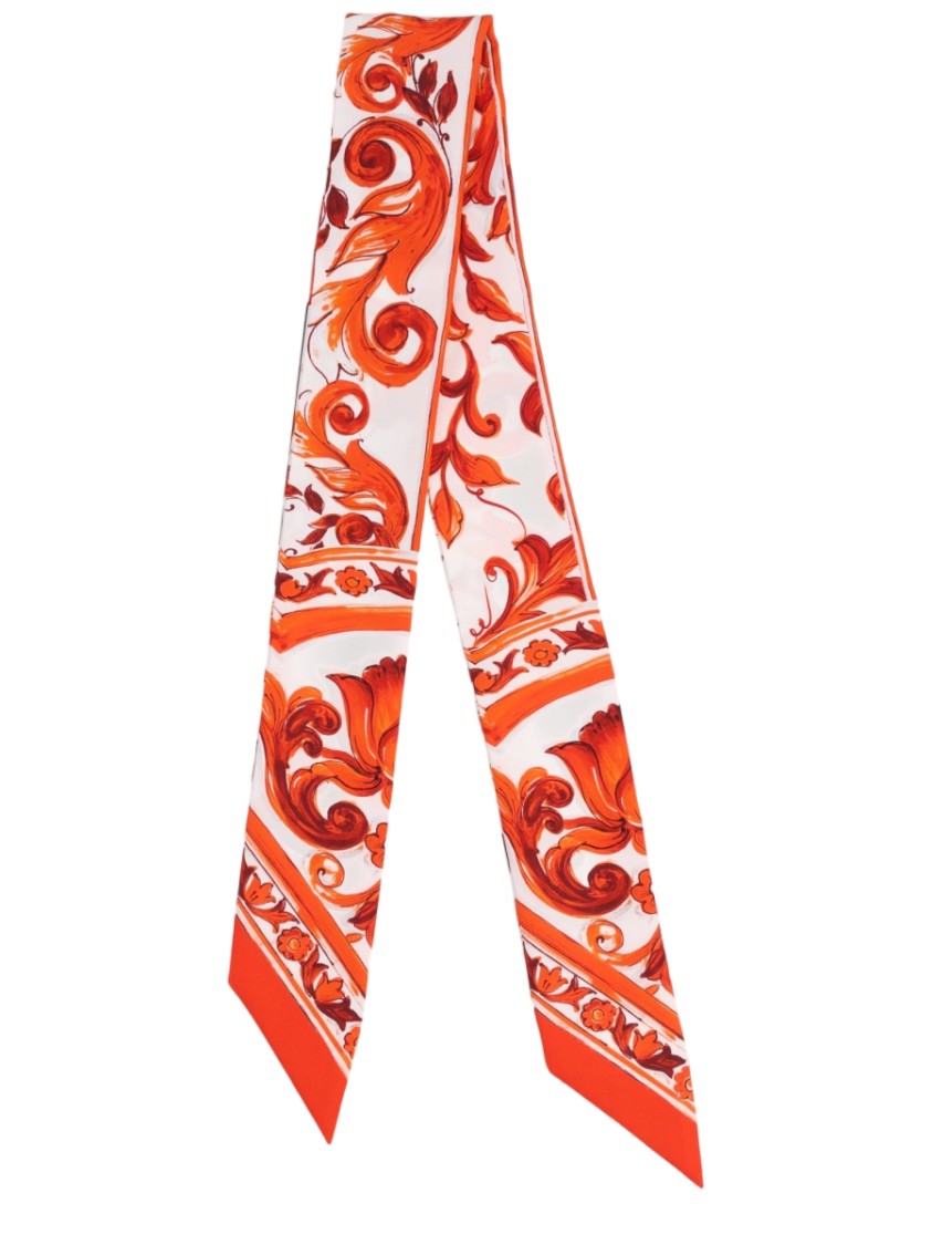 Dolce & Gabbana Baroque Print Silk Twill Scarf