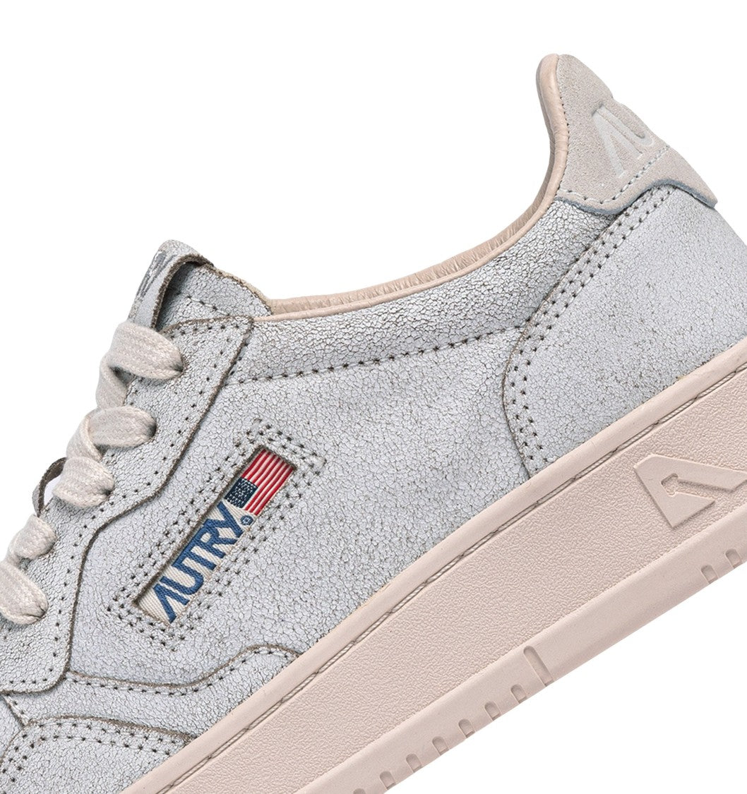 Autry Medalist Low Sue Scrap Wht Pinktint Sneakers
