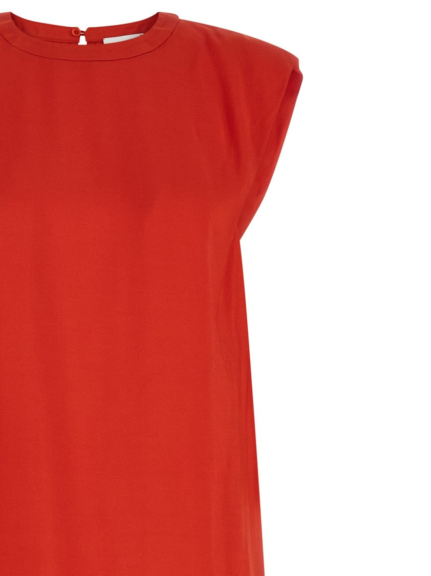 Nude Round-Neck Dress