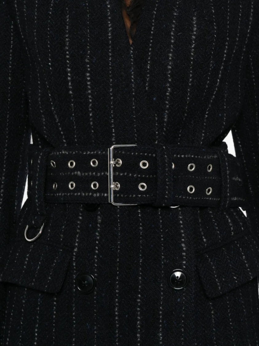 Isabel Marant Pinstripe Belted Blazer