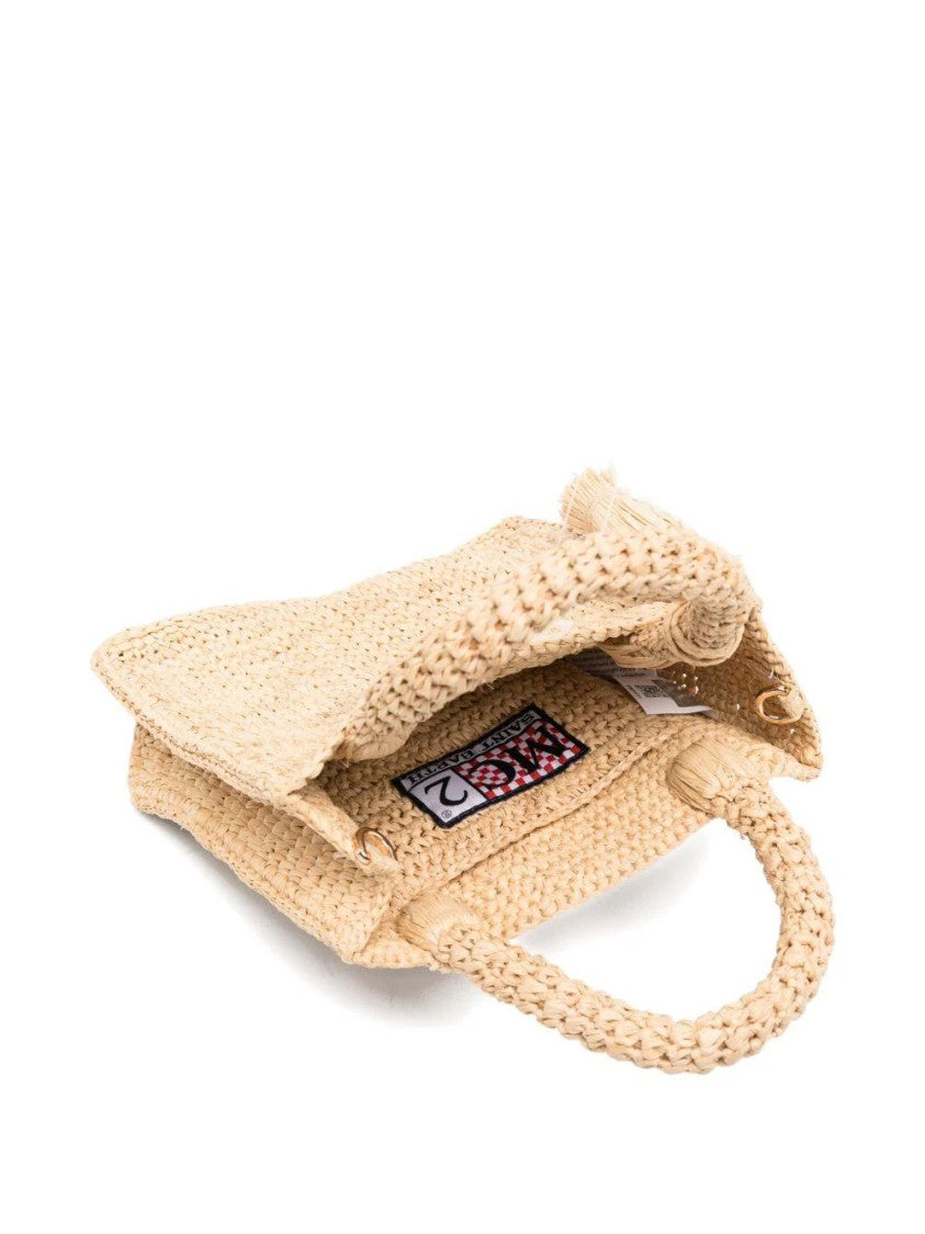 Mc2 Saint Barth Woven Handbag With Rectangular Shape And Braided Design