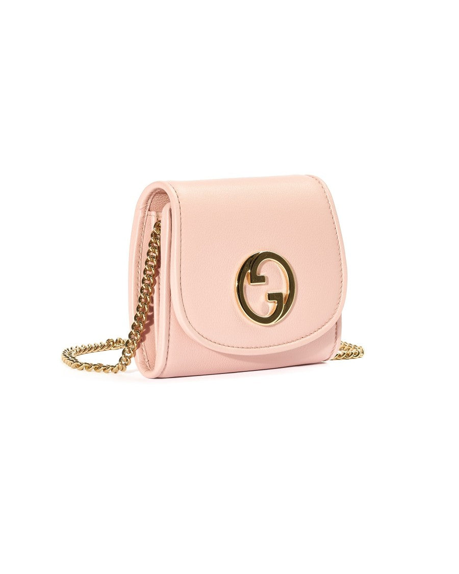 Gucci Blondie Mini Wallet With Gold Chain And Signature Logo