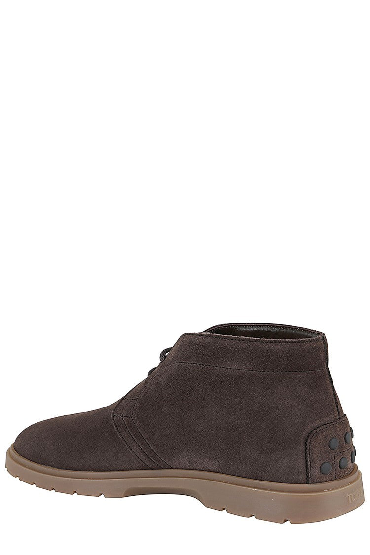 Tod's Mud Suede Ankle Boots