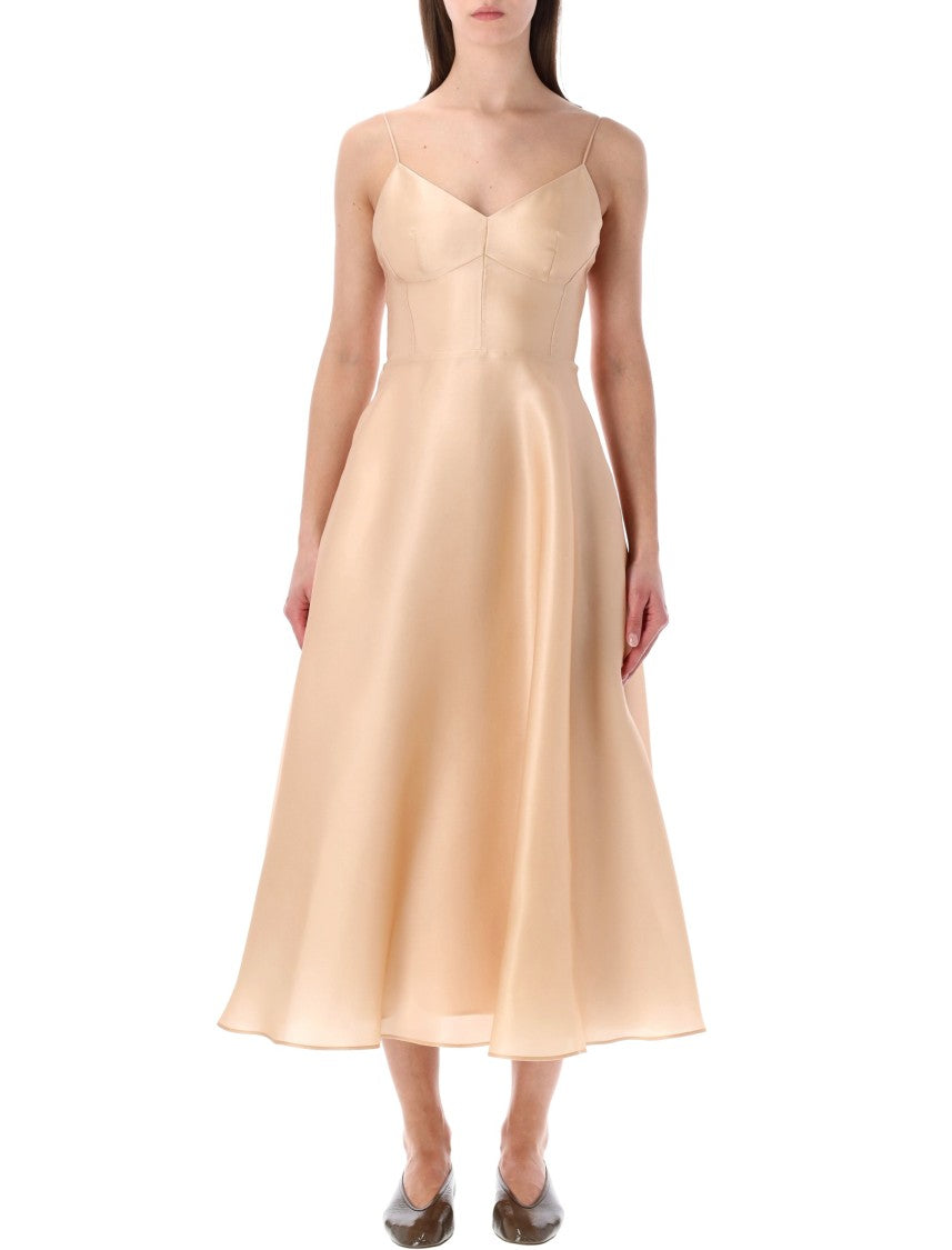 Alberta Ferretti Silk Organza Midi Dress