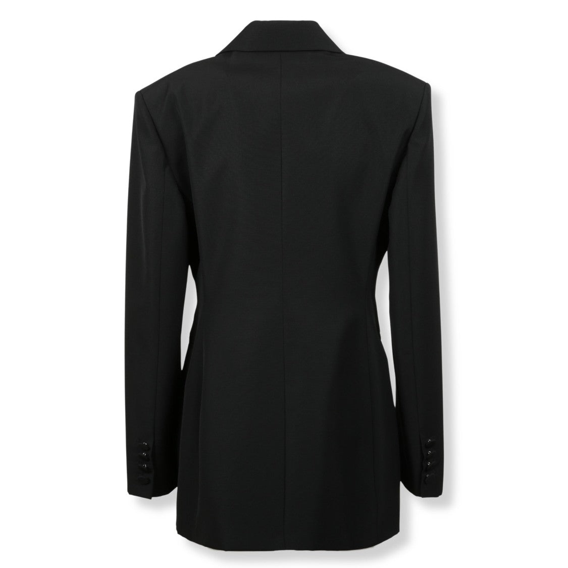 Blumarine Single-Breasted Wool Grain De Poudre Jacket