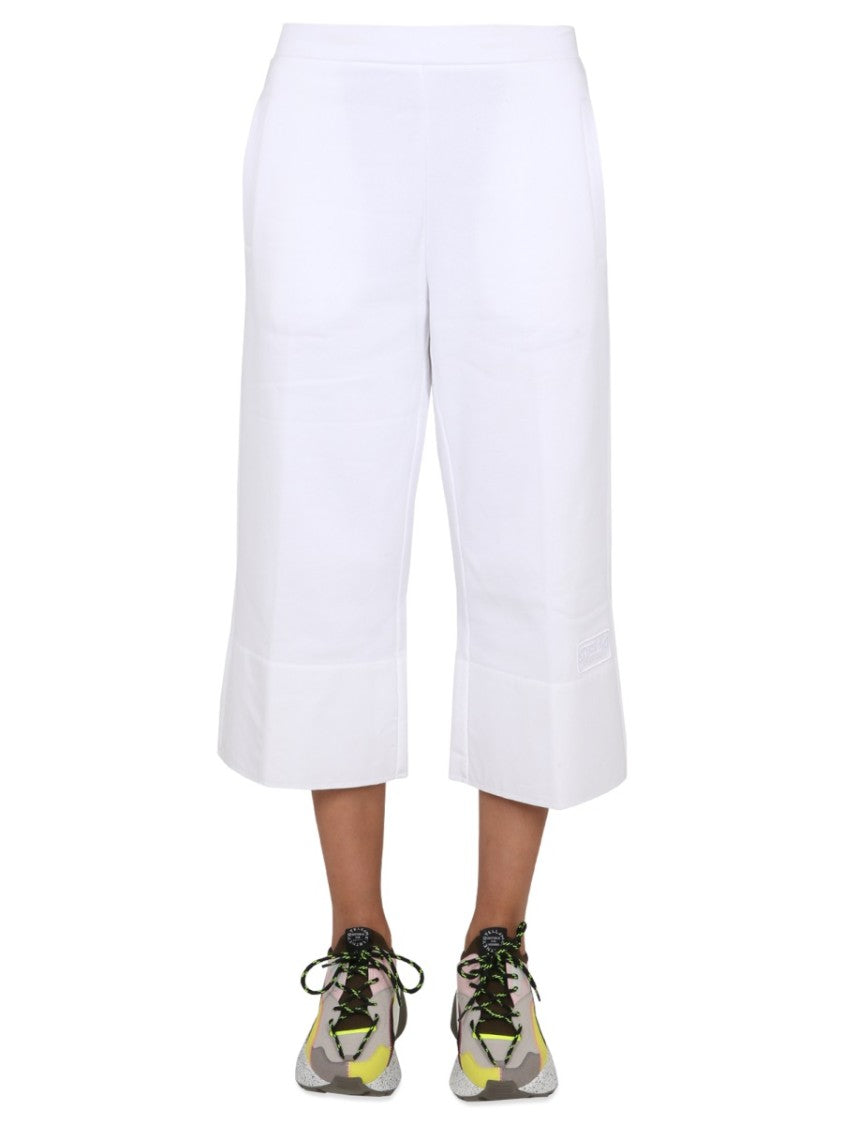 Stella Mccartney White Wide-Leg Cropped Pants