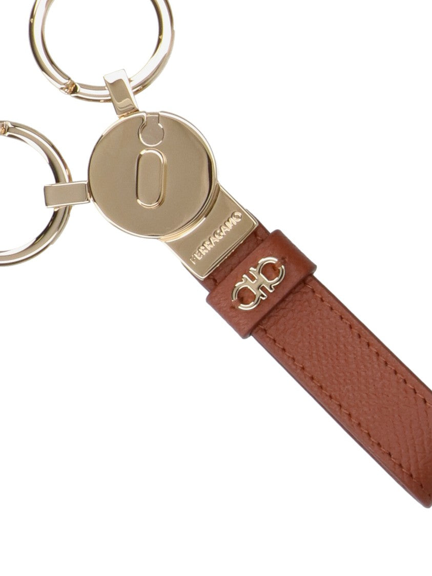 Ferragamo Gancini' Keychain – Brown