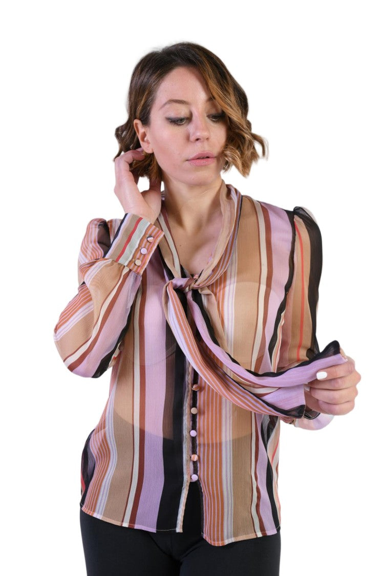 Liu Jo Multicolour Crepone Shirt Liujo Branded Shirt