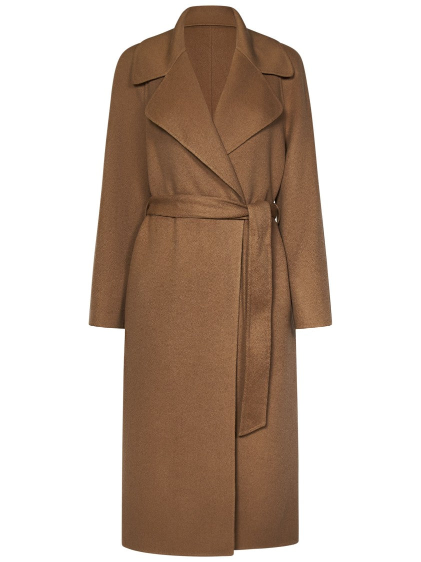 Polo Ralph Lauren Camel Cashmere Coat With Wide Lapels