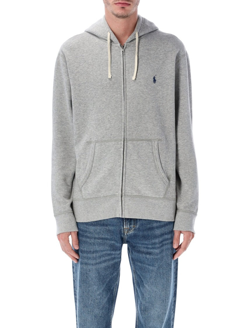 Polo Ralph Lauren Cotton-Blend Zip Hoodie With Adjustable Hood