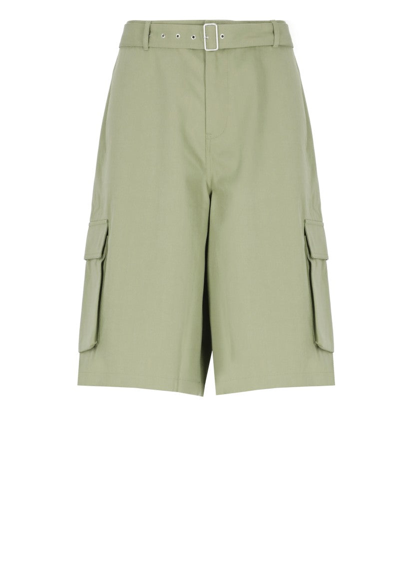 Maison Kitsuné Relaxed Fit Green Bermuda Shorts