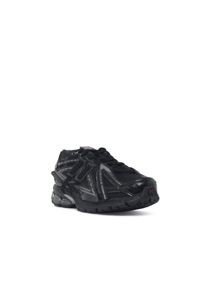 New Balance Black Mesh Sneakers With 3D Polyurethane Inserts And Padded Collar