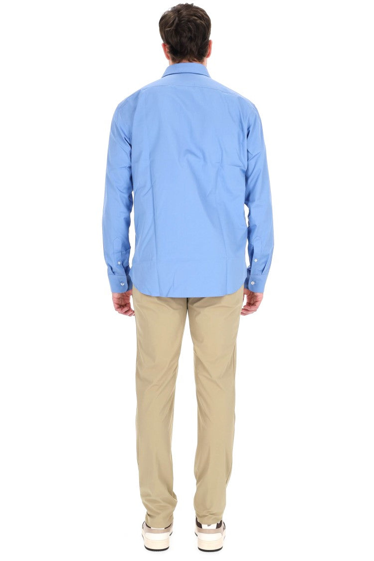 A.P.C. Owen Blue Organic Cotton Poplin Shirt