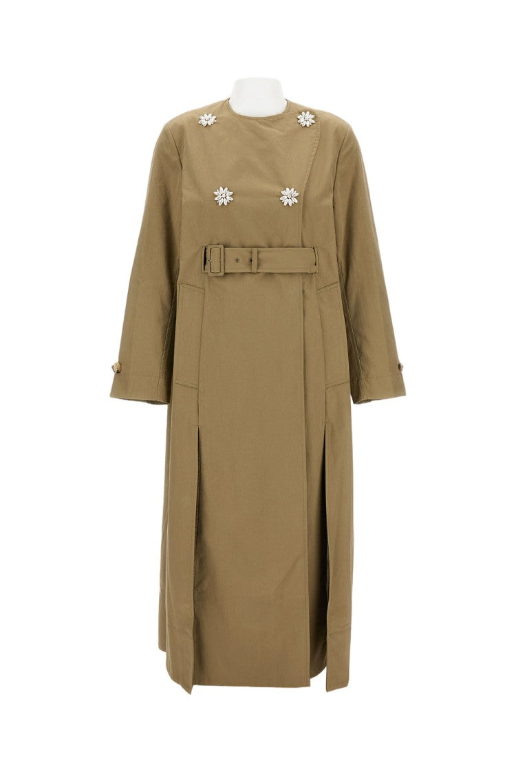 Simone Rocha Belted Long Multi Slit Trench Coat