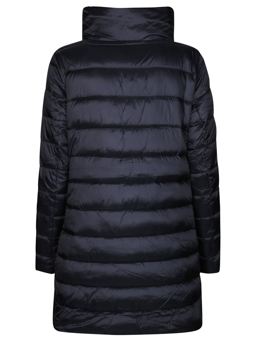 Save The Duck Long Straight-Cut Lydia Coat With High Collar