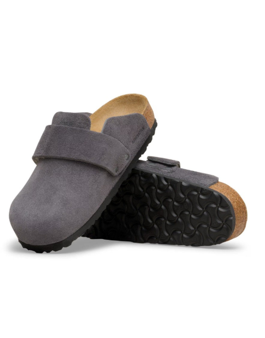 Birkenstock Arizona Big Buckle Charcoal Leather Sandals