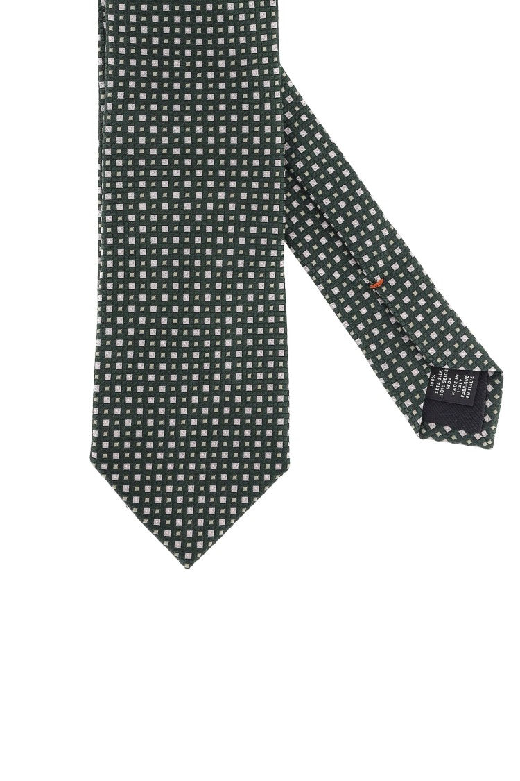 Zegna Micro-Pattern Pure Silk Tie