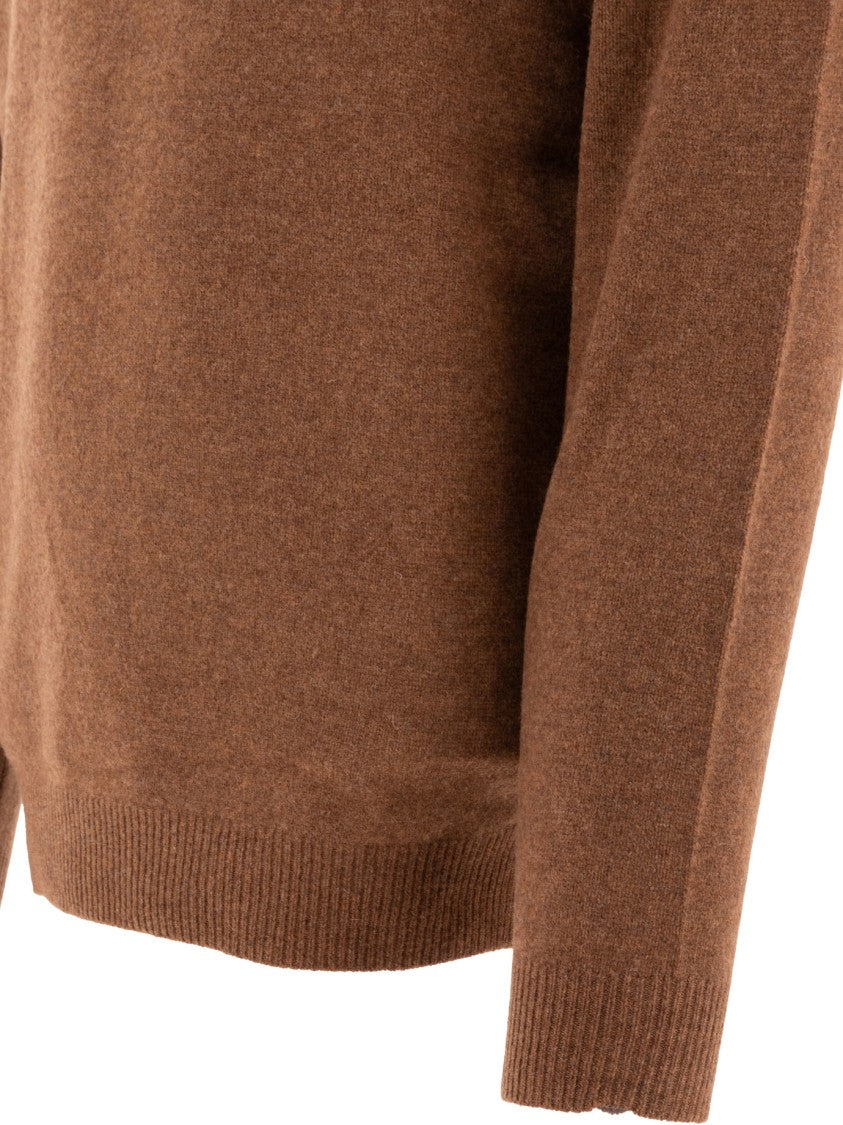 Beams Plus Wool Knit Polo Sweater With Three-Button Collar
