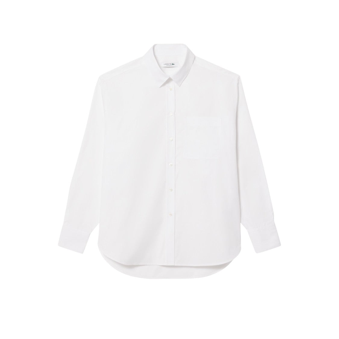 Lacoste Timeless Oversized Cotton Poplin Shirt With Stripes