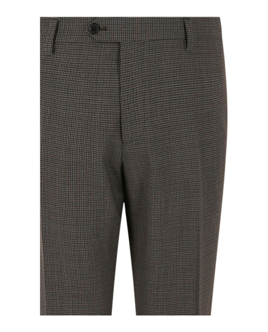 Ferragamo Mid-Rise Tweed Wool Trousers With Tailored Fit