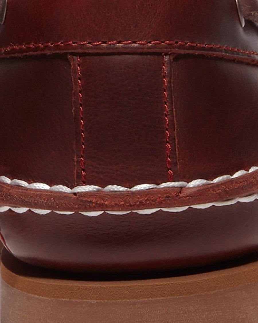 Timberland Classic Boat Shoe In Burgundy Full Grain