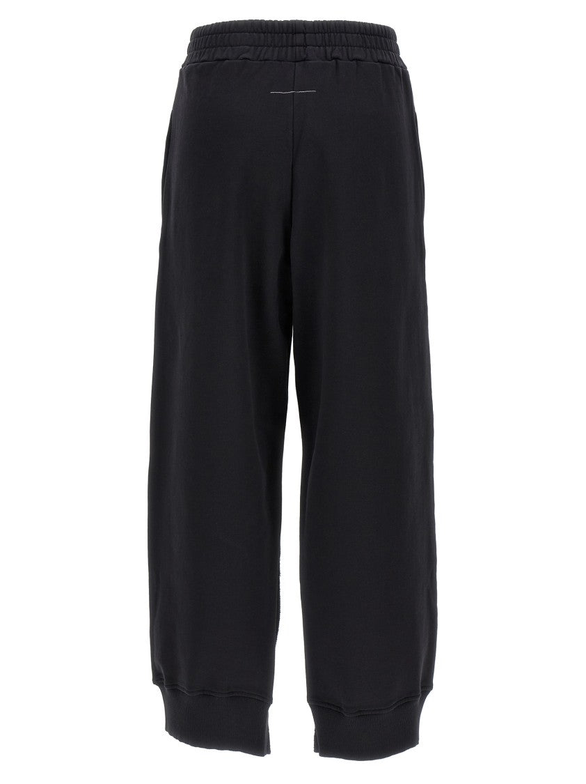 Mm6 By Maison Margiela High-Waisted Brushed Cotton Joggers