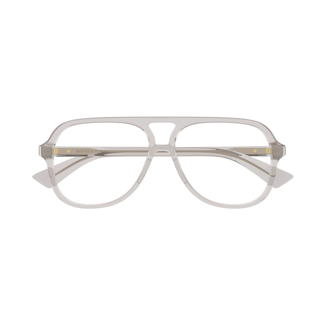 Bottega Veneta Grey Bv1417o Translucent Aviator Double Bridge Sunglasses