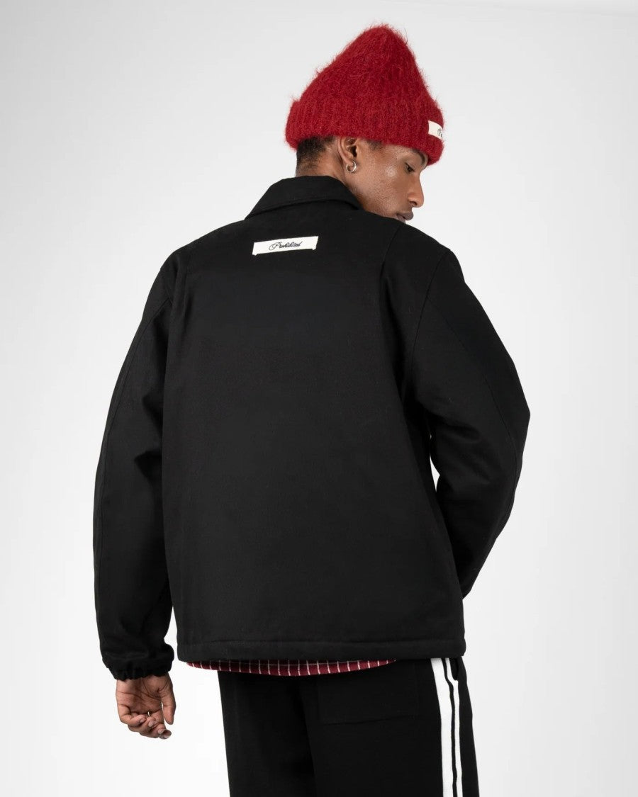 Prohibited Black Back In The Days Cotton Buckle Jacket