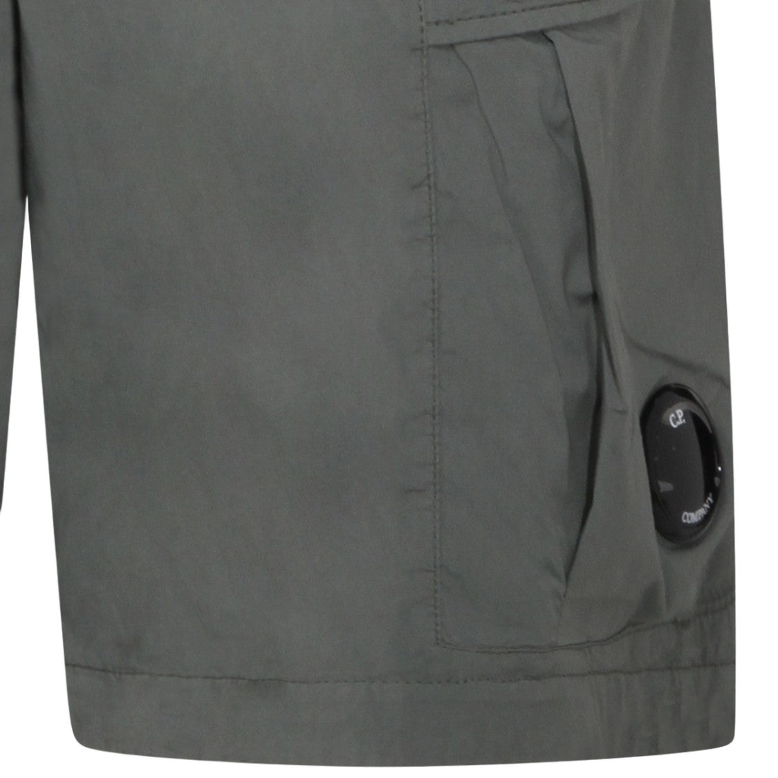 C.P. Company Grey Shorts With Unique Lens Detail