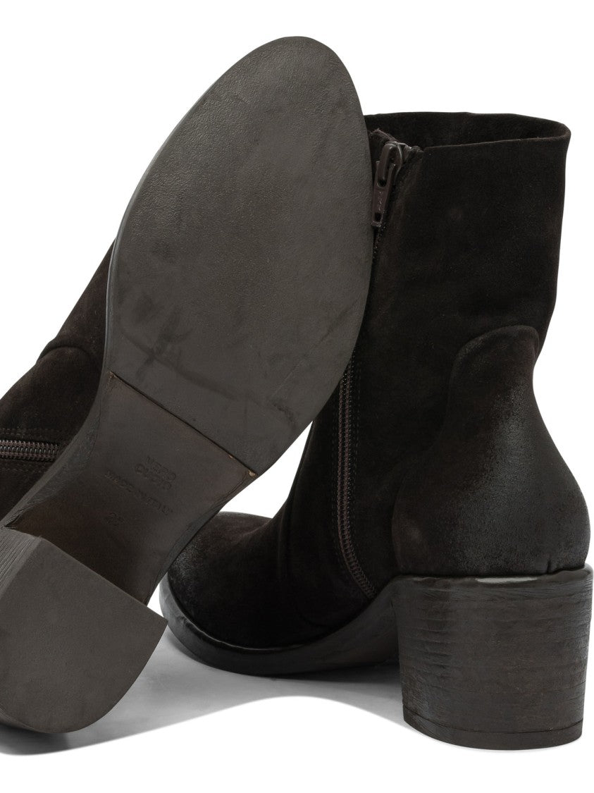 Strategia Brown Suede Ankle Boots With Pointed Toe