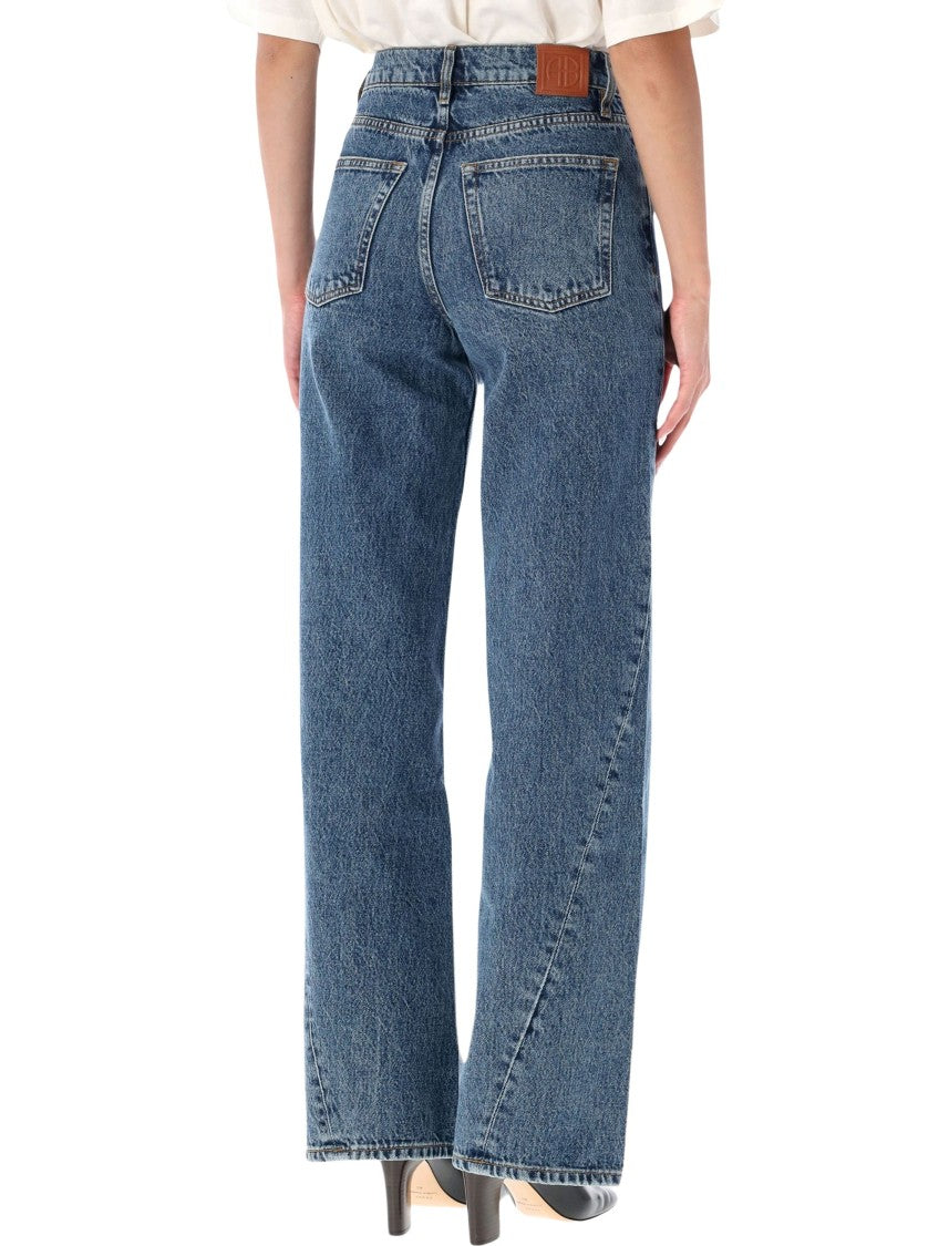 Anine Bing Brie High-Rise Wide-Leg Jeans