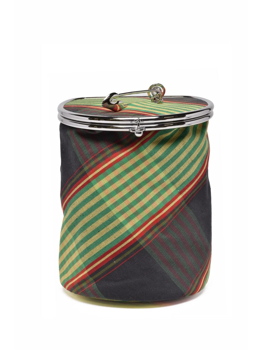 Vivienne Westwood Multicolored Olive Round Frame Crossbody Bag With Artistic Lining