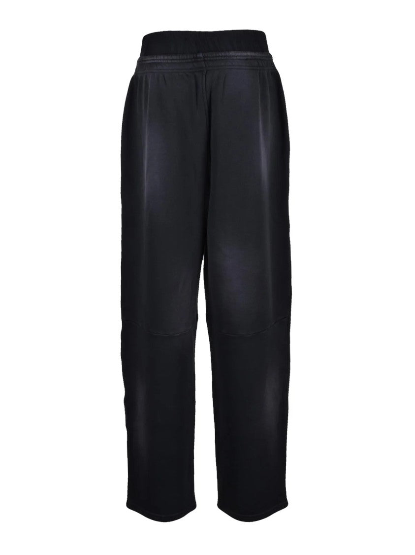 Alexander Wang Relaxed Fit Black Cotton Jumpsuit With Cropped Hem