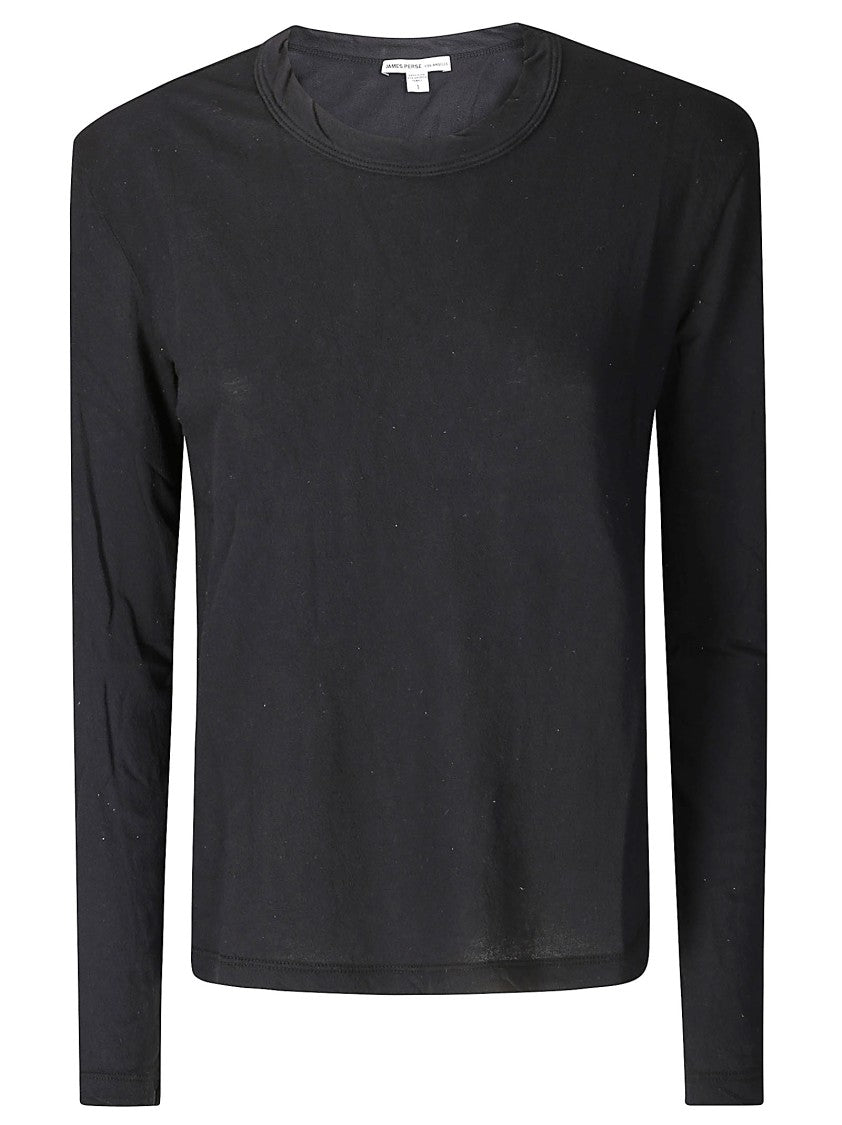 James Perse Crepe Jersey Oversized L/S Crew