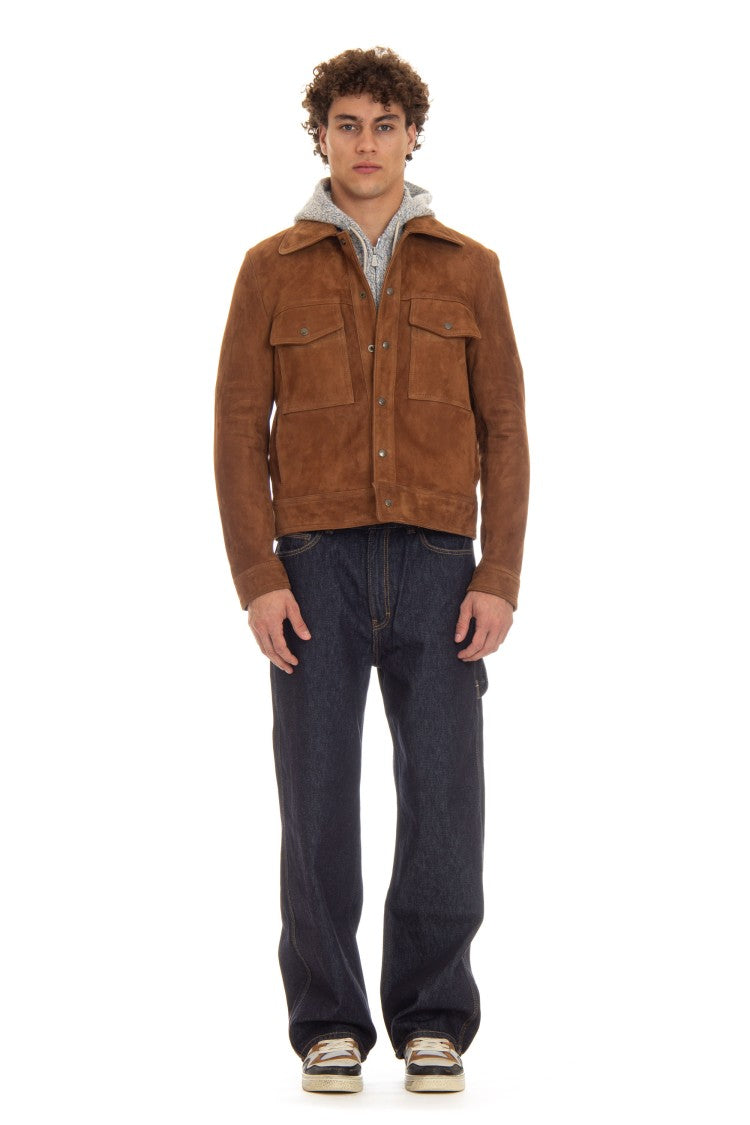 Salvatore Santoro Suede Trucker Jacket