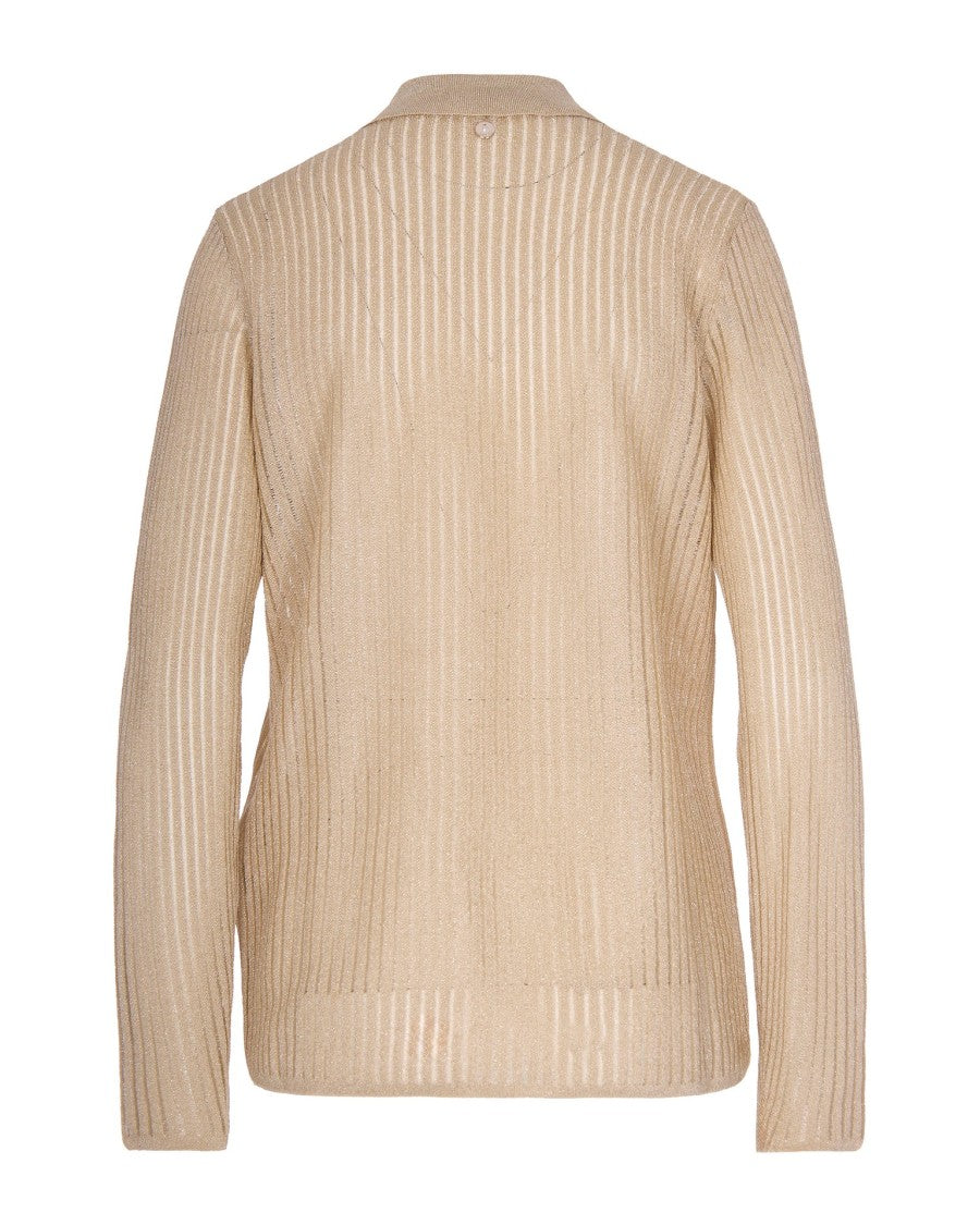 Liu Jo Gold Lurex Knit Shirt