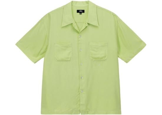 Stussy Relaxed Fit Short-Sleeved Shirt With Classic Collar And Minimalist Design