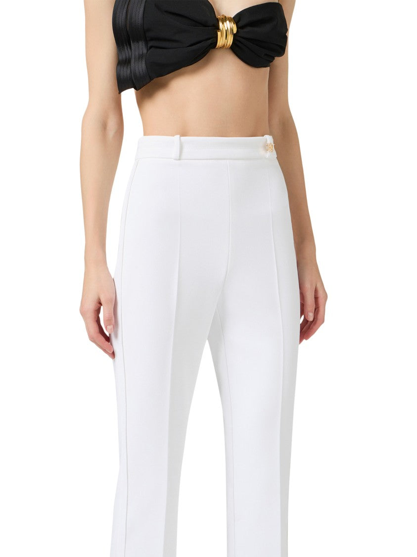 Elisabetta Franchi Tailored Cropped Trousers With Subtle Seam Detailing